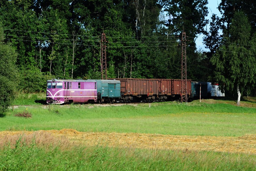 2020.08.27 JHMD T47.019 Jindřichův Hradec - Nová Bystřice Güterverkehr Rollbock (1)